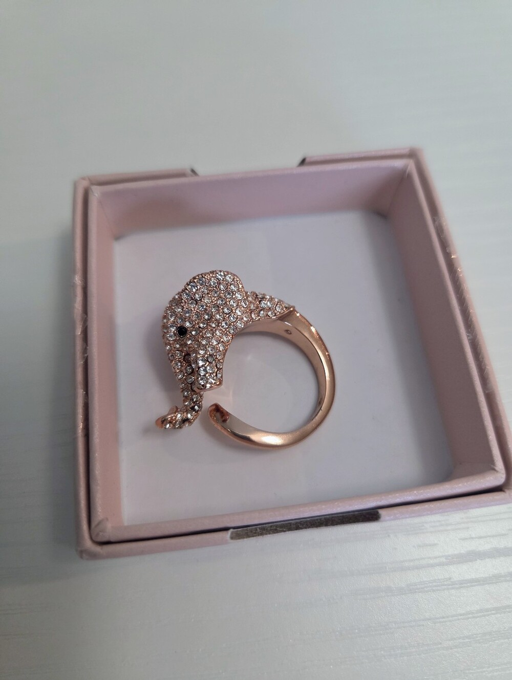 Kate Spade Pavé Elephant Ring Size 8